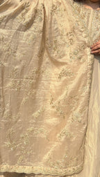 Ivory Gold Tissue Embroidered One Piece with Dupatta